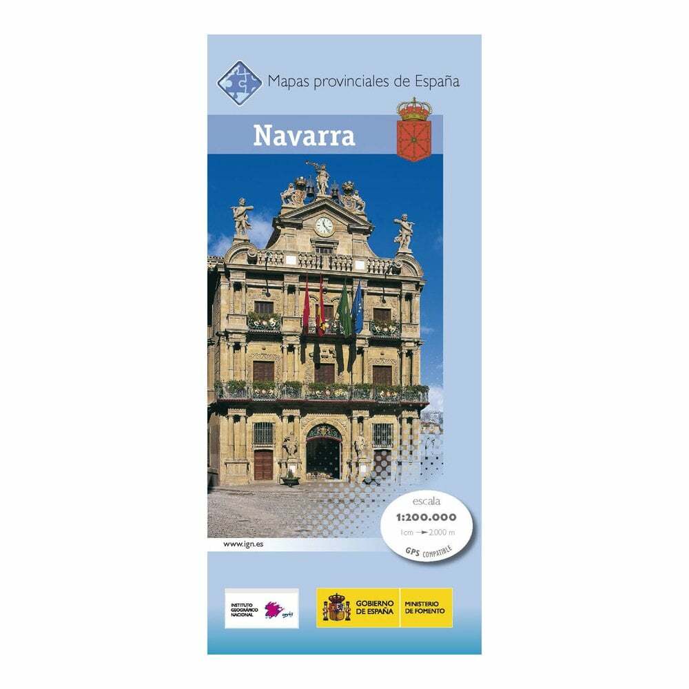 Spain Provincial Map: Navarra driving topographic 1:200K