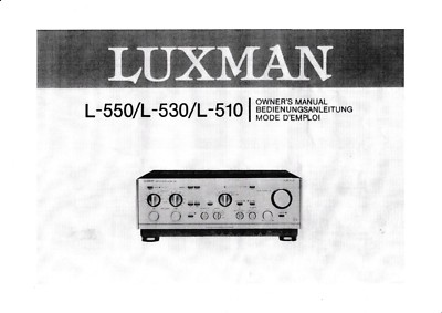 Bedienungsanleitung für Luxman L-510, L-530, L-550