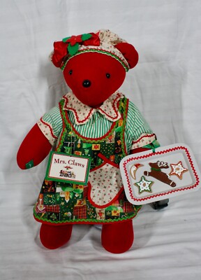 RARE! VINTAGE 1992 NORTH AMERICAN BEAR COMPANY VIB'S MRS CLAWS BEAR 20'' TALL 