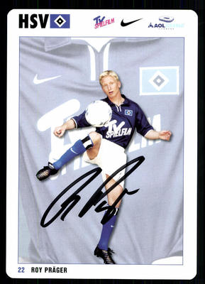 Roy Präger Autogrammkarte Hamburger SV 2001-02 Original Signiert+A 96136
