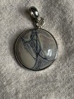 Navajo Artist Selina Jake Porcelain Jasper Round Pendant (SIGNED) — photo 3