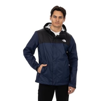 The NORTH FACE Mens Venture 2 Waterproof Hooded Rain Jacket, Summit Navy, X-Larg