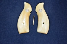 SMITH & WESSON K FRAME ROUND BUTT PREMIUM GRADE GIRAFFE BONE GRIPS