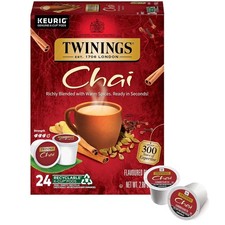 Twinings Chai Black Tea K-Cup Pods for Keurig, 24 Count Pack of 1 , Naturall...