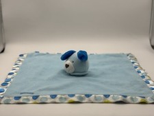 Carter  s Love Me Lovey Blanket Blue Puppy Dog Rattle Plush Baby Toy Satin