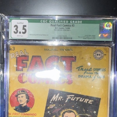 Real Fact Comics #3 (DC Comics 1946) CGC Qualified 3.5 White Pages