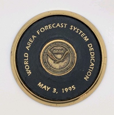 Vintage NOAA Paperweight/Cup Holder World Forecast System Dedication May 3, 1995