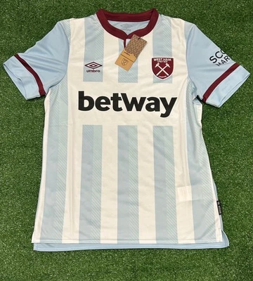 West Ham United Away Football Shirt 2021-22 Umbro Medium Adult Hammers new