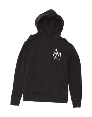 Jordan Herren Grafik Hoodie Pullover Small Schwarz Baumwolle CR01