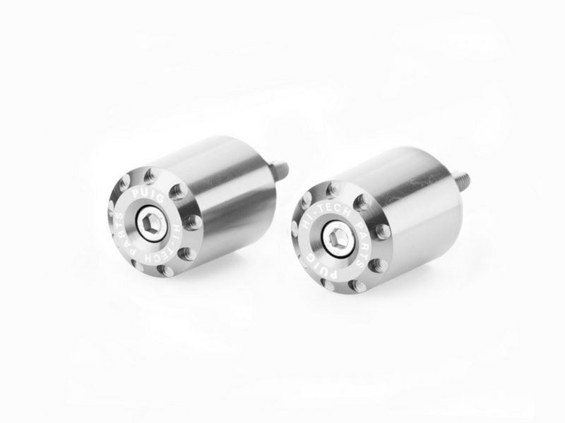 Puig Silver Long Bar Ends Kawasaki Ninja 650 2017-2019