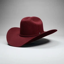 Texana 50X Estilo Sinaloa (50% Wool 50% Buffalo Fur) Western Cowboy Hat-Burgundy