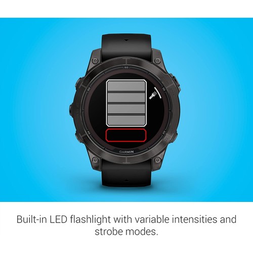 Garmin Fenix 7 Pro Sapphire Solar, Reloj Inteligente GPS, Linterna Incorporada (Negro) - Imagen 6 de 7