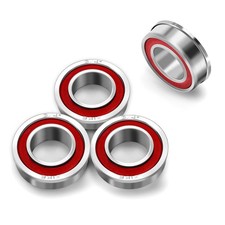 4 Pcs Flanged Ball Bearings ID 3/4" x OD 1-3/8", Applicable for Lawn Mower, Whee