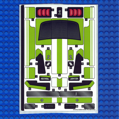 New LEGO Technic Ford Mustang Shelby GT500 42138 Sticker Sheet Qty 1