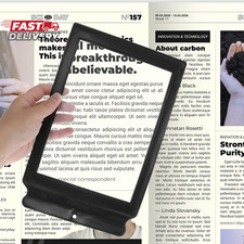 5X Full Page Magnifier for Reading, 8.8 X 6.3 Inch Bendable Reading Handheld Boo