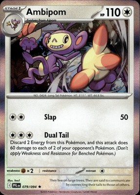 Ambipom 079/094 Rare Phantasmal Flames Pokemon Holo Near Mint