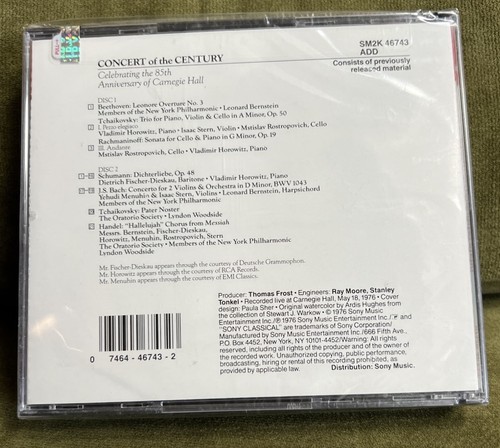 Concert of the Century: Carnegie Hall 2 CD Set (Sony SM2K 46743) NEW & SEALED - Imagen 2 de 5