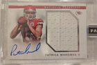 2017 National Treasures Patrick Mahomes RC Patch On-Card Auto Black Box 1/1