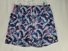 Mens Swim Trunks Flamingo Tropical Print Ron Jon Surf Shop XL 34