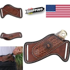 Leather Knife Sheath for Belt Compact Pocket Holder Lightweight EDC Tool Carrier