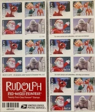 RUDOLPH the Red Nose Reindeer 2014 Holiday Christmas Forever Stamps - Book Of 20