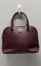Borsa a tracolla Michael Kors bordeaux saffiano pelle Cindy Dome ferramenta oro