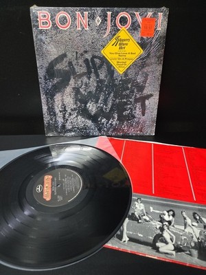 Bon Jovi Slippery When Wet Lp Vinyl 1986 1st Press Shrink/Hype/Insert EX/VG++