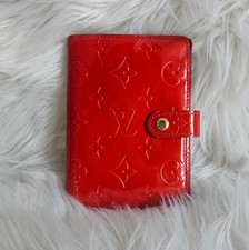 Louis Vuitton Monogram Vernis Agenda PM Anello Quaderno Cover Rosso