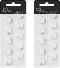 Hearing Aid Domes for Oticon Minifit Single Vent Bass Domes: 2 Packs (8Mm), Univ