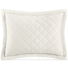 Hotel Collection Trousseau Diamond Quilted Pillow Cotton Sham STANDARD White