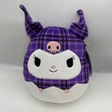 Squishmallow Kellytoy Hello Kitty Sanrio 8" Kuromi Plaid New With Tag 