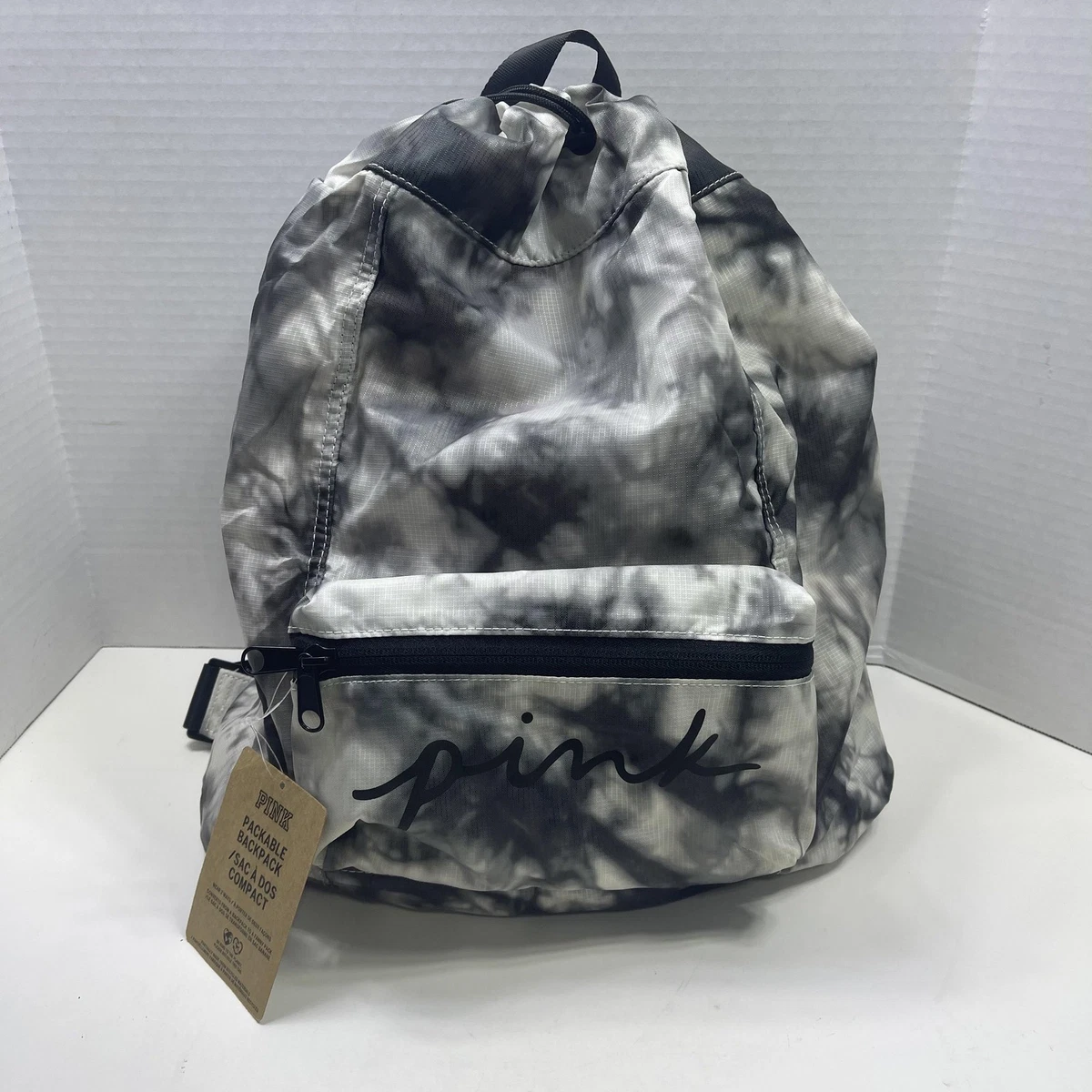 Pink Victoria’s Secret Grey Tie Dye Packable Backpack Victoria main image 2