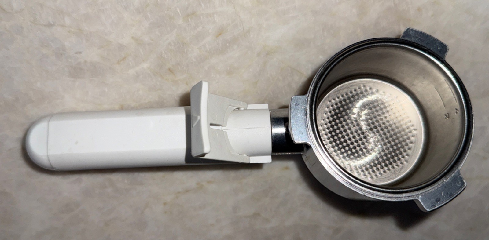 Krups Espresso 963A Coffee Maker Replacement Portafilter + Filter Basket - White