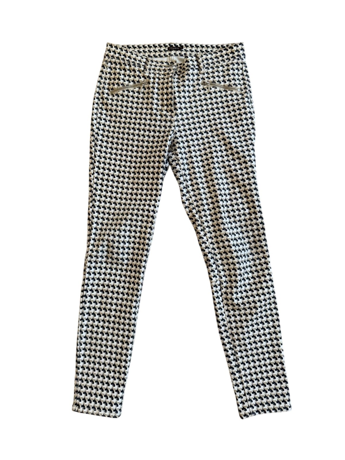 J MCLAUGHLIN Cream Houndstooth Patterned Ankle Pa… - image 9