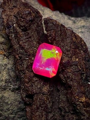 7x9MM Octagon Cut- Ethiopian Fire opal- Welo fire opal- October birthstone Opal