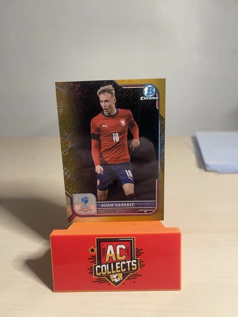ADAM KARABEC CZECHIA - /50 - Gold Shimmer - Topps Bowman U21 Euros (213)
