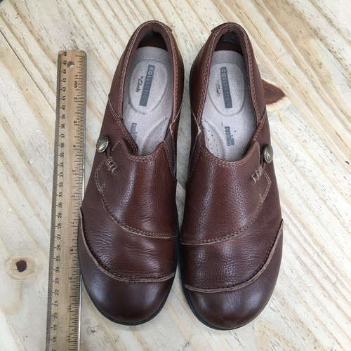 Clarks Shoes Womens 8 W Cheyn Madi Casual Slip On Loafers Flats Brown Leather - Picture 8 of 17