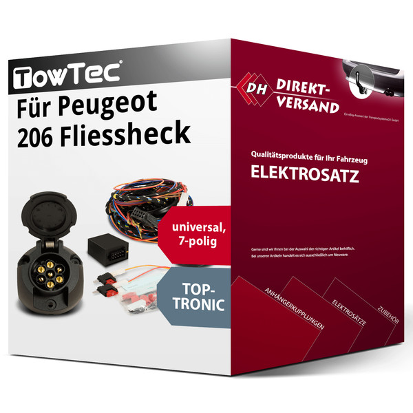 für Peugeot 206 Fliessheck Typ 2A/C Elektrosatz 7Polig Universell Top Esatz Neu-image