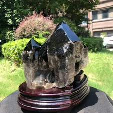 12.03LB Natural Black Crystal Quartz Mineral Specimen Healing Reiki 1755