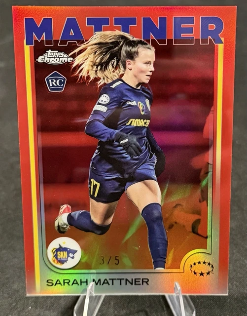 SARAH MATTNER Rookie Card Red Refractor #3/5 - 2024-25 Topps Chrome Women’s UEFA