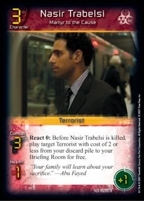 Nasir Trabelsi (Martyr to the Cause) Mint/NM 24: First Edition