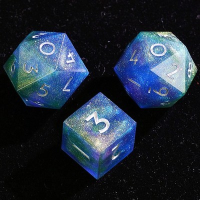 Draw Steel 3 Resin two 20-Sided D10 and one 6-Sided D3 Dice Set Combo Spectrum