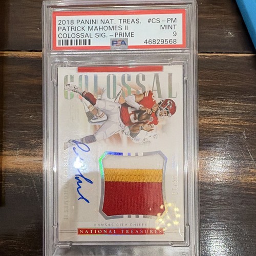 Panini 2018 National Treasures Patrick Mahomes II CS-PM Prime PSA 9 /10
