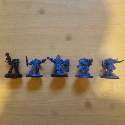 40K Lieutenants Space Marines Boltgun Schwert Schild Phobos Rüstung grundiert Lot