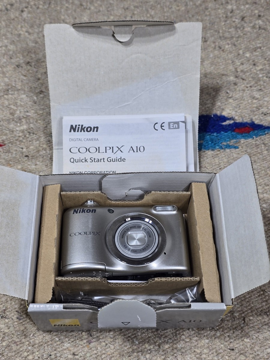 Nikon Coolpix A10 16.1MP Digital Camera Silver With Box | eBay