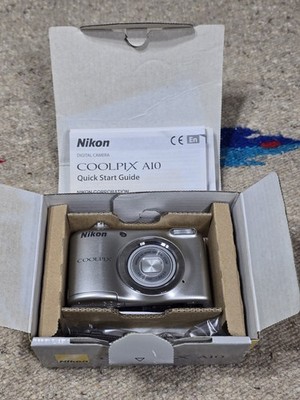 Nikon Coolpix A10 16.1MP Digital Camera Silver With Box | eBay