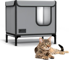 Outdoor Cat House for Winter-Weatherproof Stray Cats Shelter with Thermal Alumin
