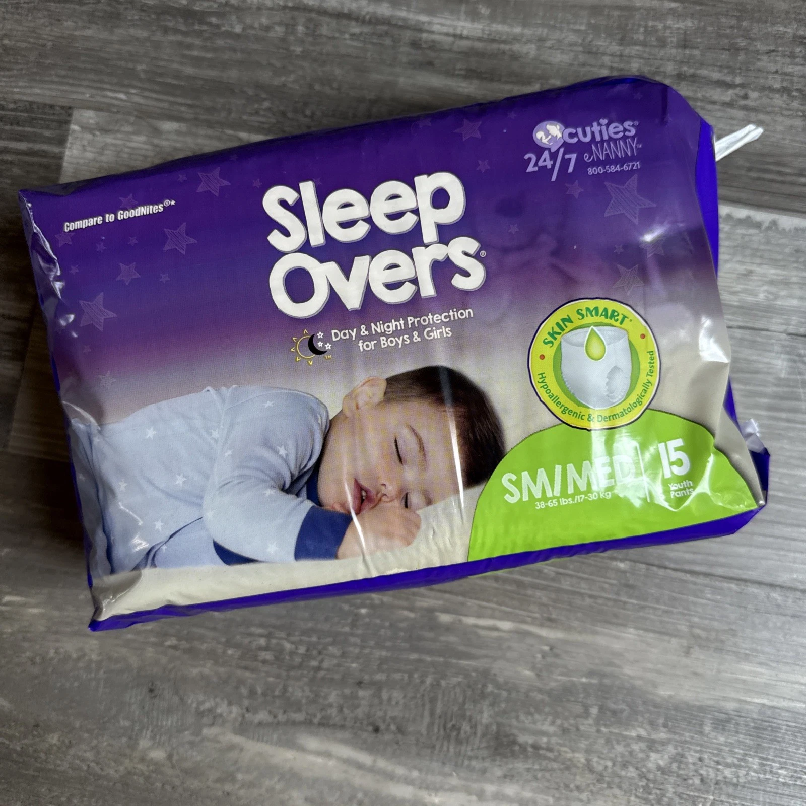 Cuties Sleep Overs Youth Underwear Small / Medium 38 to 65 lbs. 15 Ct LOT OF 4