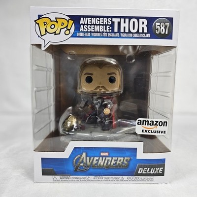 Funko Pop! Avengers Assemble Deluxe Thor #587 Vinyl Bobble Head Amazon Exclusive