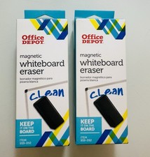 Set of 2 Magnetic Whiteboard Dry-Erase Eraser Office Depot Item 959-092
